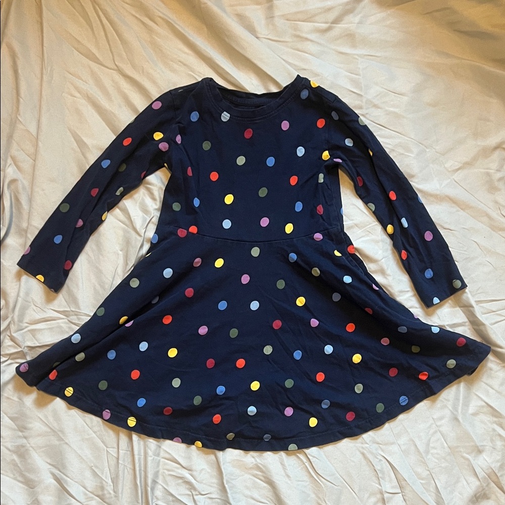 Primary Multicolor Polka Dot Kids Dress